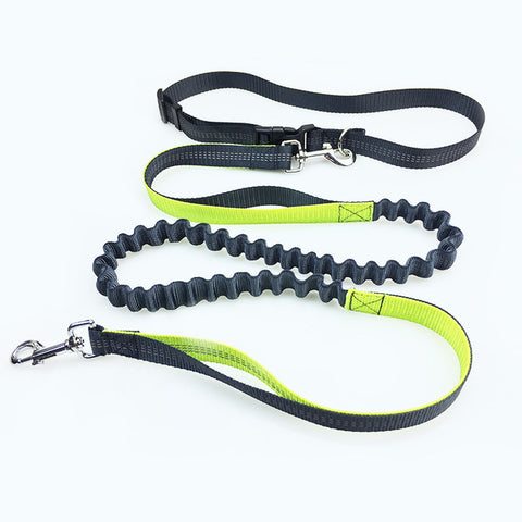 Elastic Waist Dog Leash Running Jogging Dog Sport Product Adjustable Nylon Dog Leash With Reflective Strip Pet Accessories 05S2
