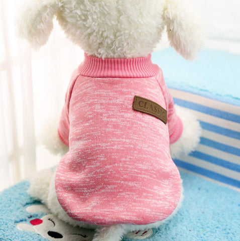 Classic Warm Dog Clothes Puppy Outfit Pet Cat Jacket Coat Winter Soft Sweater Clothing For Small Dogs Chihuahua XS-2XL 25S1