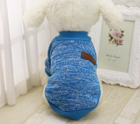 Classic Warm Dog Clothes Puppy Outfit Pet Cat Jacket Coat Winter Soft Sweater Clothing For Small Dogs Chihuahua XS-2XL 25S1