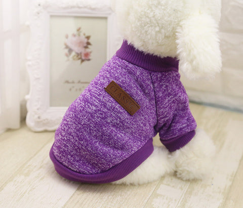 Classic Warm Dog Clothes Puppy Outfit Pet Cat Jacket Coat Winter Soft Sweater Clothing For Small Dogs Chihuahua XS-2XL 25S1