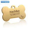 YVYOO Dog collar Stainless steel dog cat tag Free engraving Pet collar accessories ID tag name telephone Pet Supplies AA