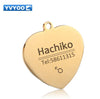 YVYOO Dog collar Stainless steel dog cat tag Free engraving Pet collar accessories ID tag name telephone Pet Supplies AA