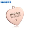 YVYOO Dog collar Stainless steel dog cat tag Free engraving Pet collar accessories ID tag name telephone Pet Supplies AA